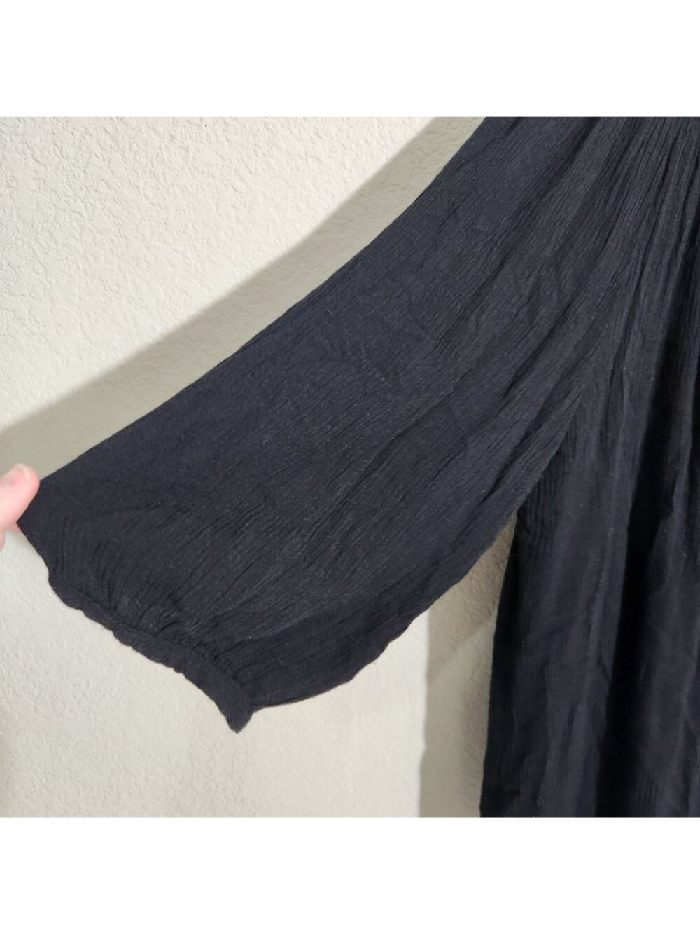 Dressbarn Dress Embroidered Boho Womens Tunic Top 2X Black - Picture 5 of 14